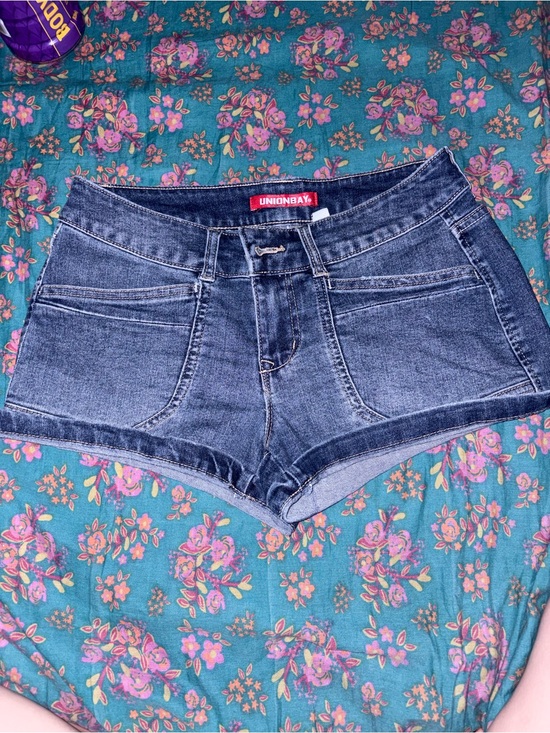 UNIONBAY Pants - UNIONBAY Women's Dark Wash Denim Shorts - Blue